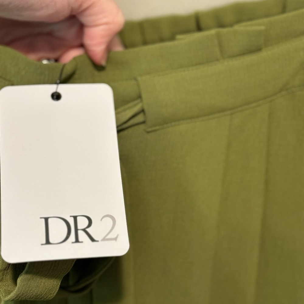 DR2 Olive Trousers with Waist Tie - Picture 4 of 4